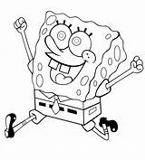 Coloring SpongeBob SquarePants sketch template