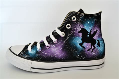 Unicorn Converse, White Soles, Custom Converse, Painted Converse, Galaxy Converse, Unicorn Shoes ...