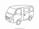 Minivan Coloring Page sketch template