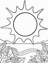 Sunrise Free Drawing coloring Page  Download Print Or Color Online sketch template