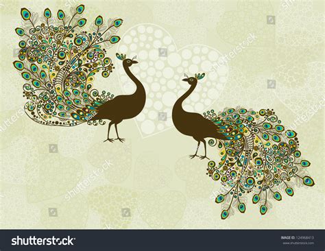 Peacock Stock Vector (Royalty Free) 124968413