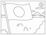 Japan flag coloring pages For Kids Sunny  sketch template