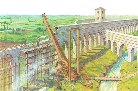 Illustration: the Romans building a bridge for the aquaduct. | Arquitectura de roma, Historia ...