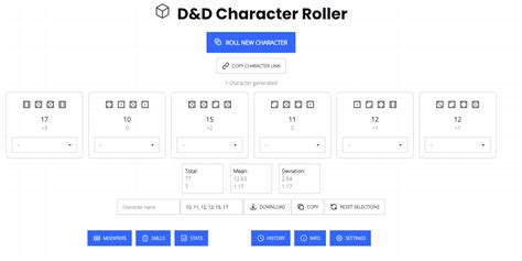 Dnd Character Sheet Roller