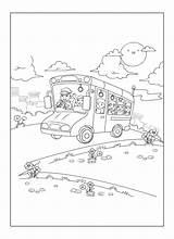 Wheels On The Bus Coloring Pages sketch template