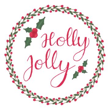 Holly Jolly Merry Christmas Wreath, Holly Jolly, Merry Christmas, Christmas Wreaths PNG ...