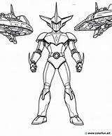 Goldorak And Spaceship coloring Page Download Or Print For Free sketch template