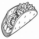 Burrito Digital Outline coloring Page Illustration 42692111 Vector Art  sketch template