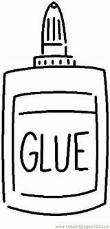 Glue Stick Coloring Page Pages sketch template