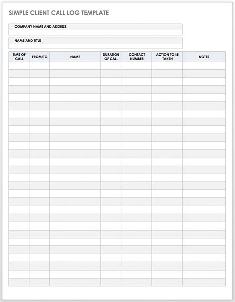 Eyewash Log Sheet Template Printable : Parent Contact Log Template in ...