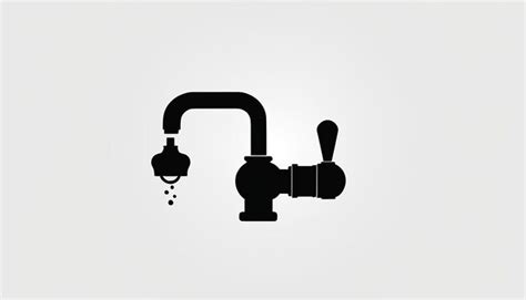 Premium Photo | Black Faucet Icon on White Background Vector