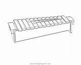 Diatonic Soprano Xylophone Coloring Page For Kids  Free sketch template