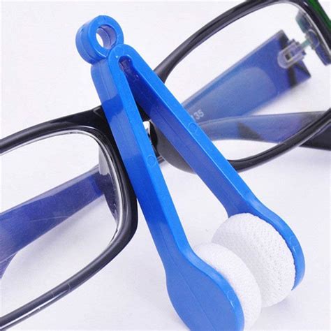 Mini Microfibre Glasses Eyeglasses Cleaner Clip Brush Spectacles Sunglasses Cleaning Microfiber ...