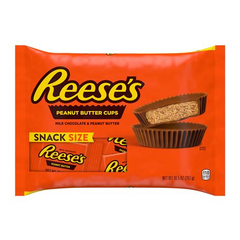 REESE'S Milk Chocolate Peanut Butter Snack Size, Cups Candy Bag, 10.5 oz - Walmart.com