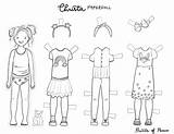 Paper Dolls Coloring sketch template