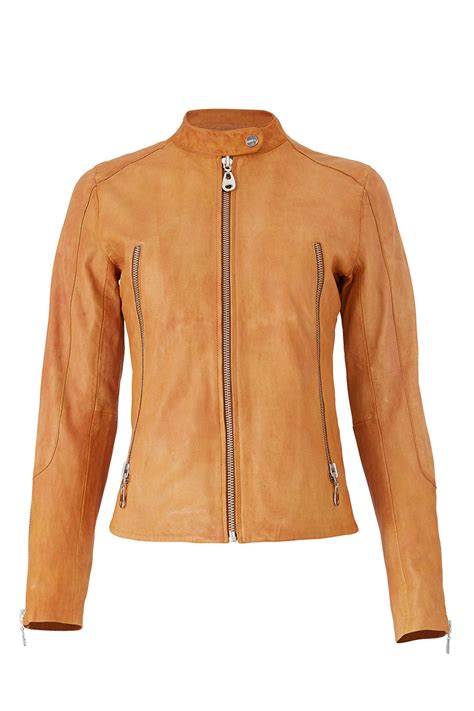 Camel Leather Jacket by DOMA for $99 | Rent the Runway