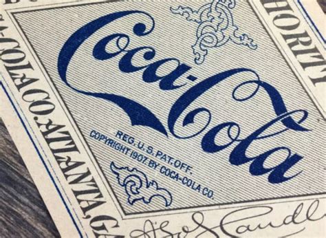 Original Coca-Cola Coke Bottle Label Straight Sided Early 1900's ...