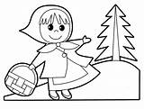 Little Red Riding Hood Coloring Pages At GetDrawings  Free Download sketch template