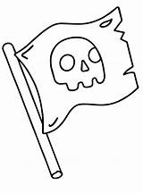 Coloring Page Pirates Easy Pirate Flag  Home sketch template