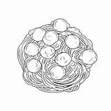 Spaghetti And Meatballs Coloring Page – Coloring Corner sketch template