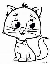 Printable Kitty Cat Coloring Pages sketch template