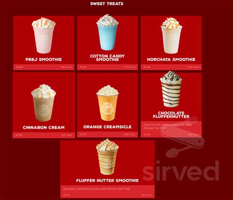 Sheetz menu in Buckhannon, West Virginia, USA