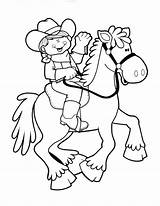 Cute Cowgirl Riding Picture Coloring Page  Kids Play Color sketch template