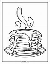 80  Pancake Coloring Pages For Kids & Adults Free Printable PDFs sketch template