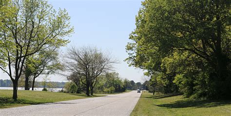 Driving on Colonial Parkway in Historic Eastern Virginia - The Gate