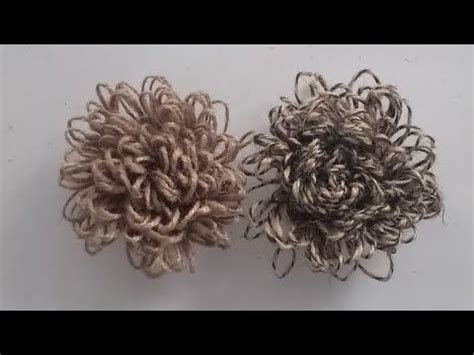 Super Easy Flower making Idea using Jute Rope ️/ Easy Jute Crafts / Golden Fiber Crafts ...