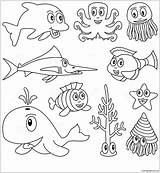 sea animals coloring Pages For Kids Ocean Printable sketch template