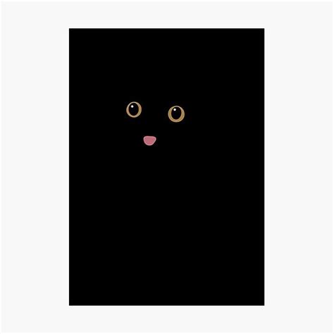 "Void Black Cat Blep - Funny Cat Memes" Photographic Print for Sale by ...