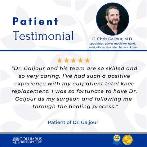 Patient Testimonial - Dr. Galjour - Columbus Ortho