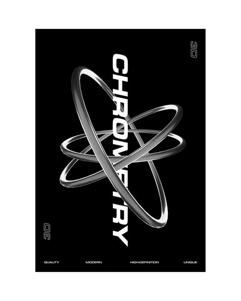 Chrome Shapes Posters on Behance