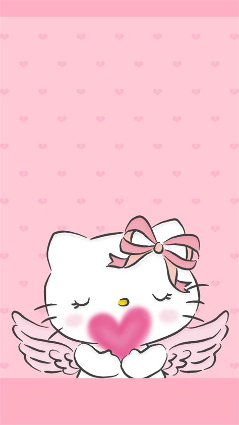 HELLO KITTY ANGEL WALLPAPER Made by me ♡ Redraw and recolored Hello Kitty Tag me if you use it ...