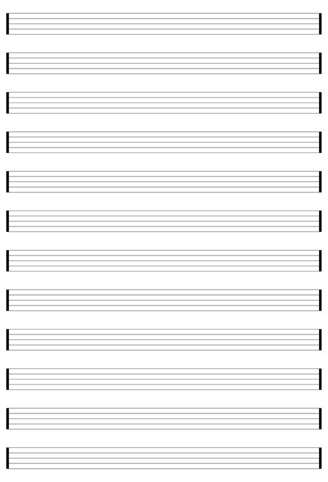 Printable Blank Piano Sheet Music Paper | Blank sheet music, Sheet ...