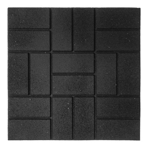 Envirotile 24 in. x 24 in. XL Brick Black Rubber Paver (40-Pack) | Shop ...