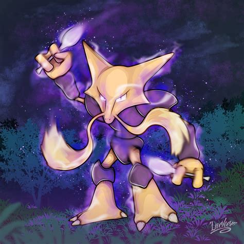 ArtStation - pokémon - alakazam ( fanart )