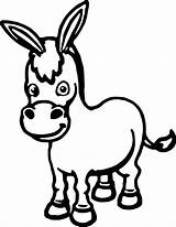 Donkey Coloring Page Printable sketch template