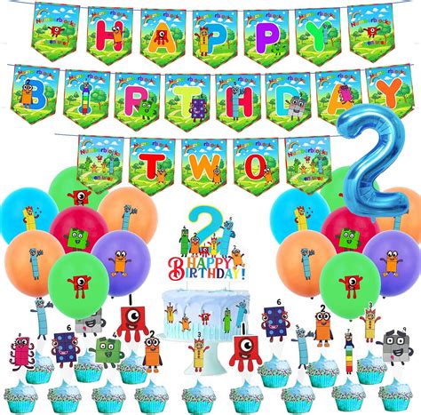 Numberblocks 2nd Birthday Party Decorations Set Uganda | Ubuy