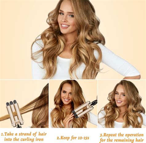 LAYADO 3 Barrel Curling Iron Hair Wave Curler 22mm (0.86 Inch ...