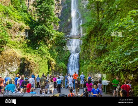 Columbia river gorge multnomah falls united of america hi-res stock ...