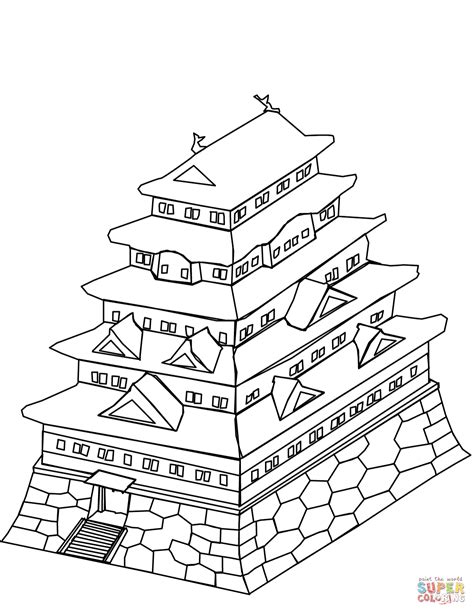 Japanese Castle coloring page | Free Printable Coloring Pages