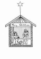 Free Printable Nativity Scene Coloring Pages  AllFreeChristmasCraftscom sketch template