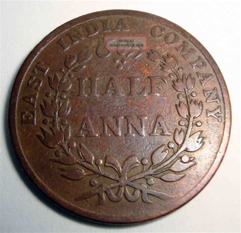 Rare East India Company Half Anna Rare Copper Coin 1835