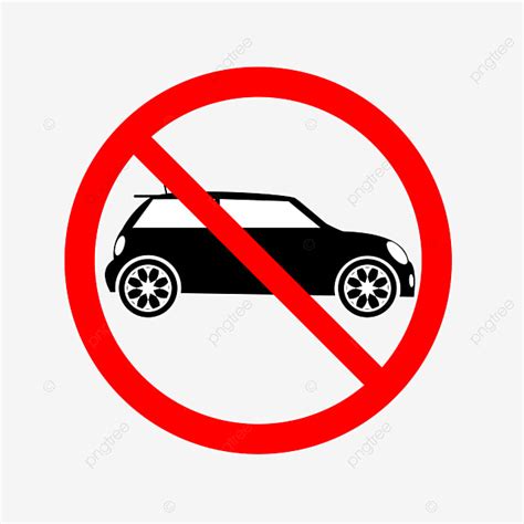 National Park Sign Clipart Vector, No Parking Sign Red Black, Car, No ...