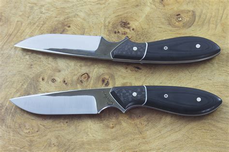 177mm Original Neck Knife, Forge Finish, Carbon Fiber / Black Micarta – 68grams : Carter Cutlery