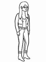 Dibujo Para Colorear Diane Nguyen En BoJack Horseman  Dibujos sketch template
