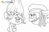 Coloriage Les Trolls 3 à Imprimer sketch template