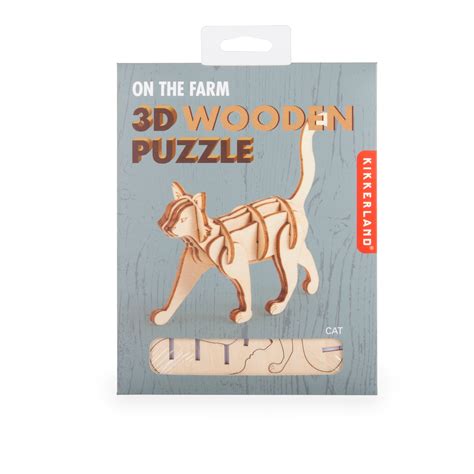 Cat 3D Wooden Puzzle — Kikkerland Design Inc